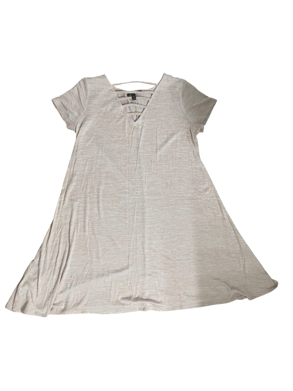 Lane Bryant Pink Space Dye Criss Cross Neck A-Line T-Shirt Dress Size 14/16